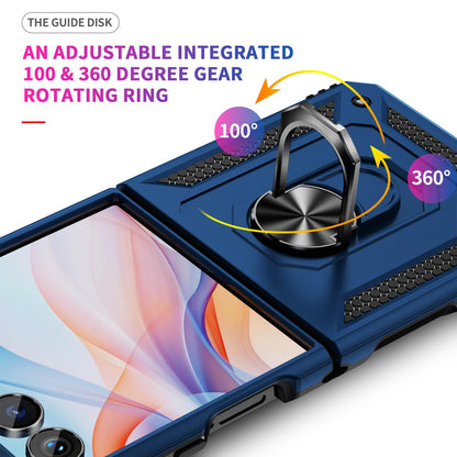For Galaxy Z Flip8 5G Shockproof TPU + PC Phone Case with Holder(Blue)