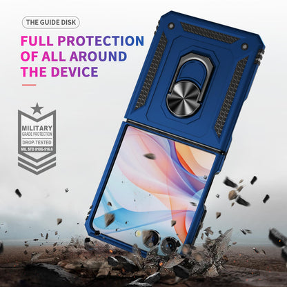 For Galaxy Z Flip8 5G Shockproof TPU + PC Phone Case with Holder(Blue)