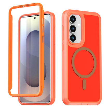 For Galaxy S26 / S25 FE 5G Silicone Magnetic Anti-drop Protective Phone Case(Orange)