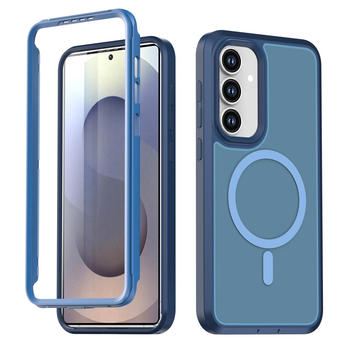 For Galaxy S26 / S25 FE 5G Silicone Magnetic Anti-drop Protective Phone Case(Blue)