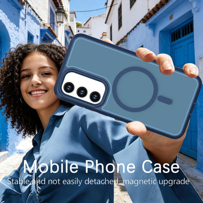 For Galaxy S26 / S25 FE 5G Silicone Magnetic Anti-drop Protective Phone Case(Blue)