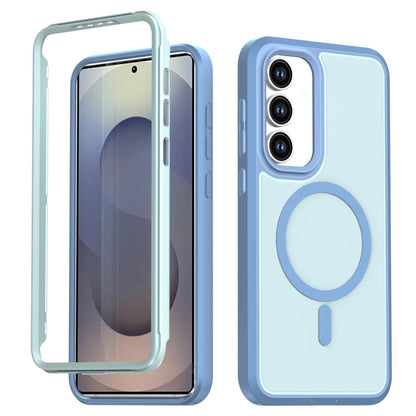 For Galaxy S26 / S25 FE 5G Silicone Magnetic Anti-drop Protective Phone Case(Light Blue)