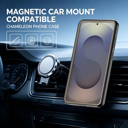 For Galaxy S26 Ultra 5G Silicone Magnetic Anti-drop Protective Phone Case(Black + Gold)