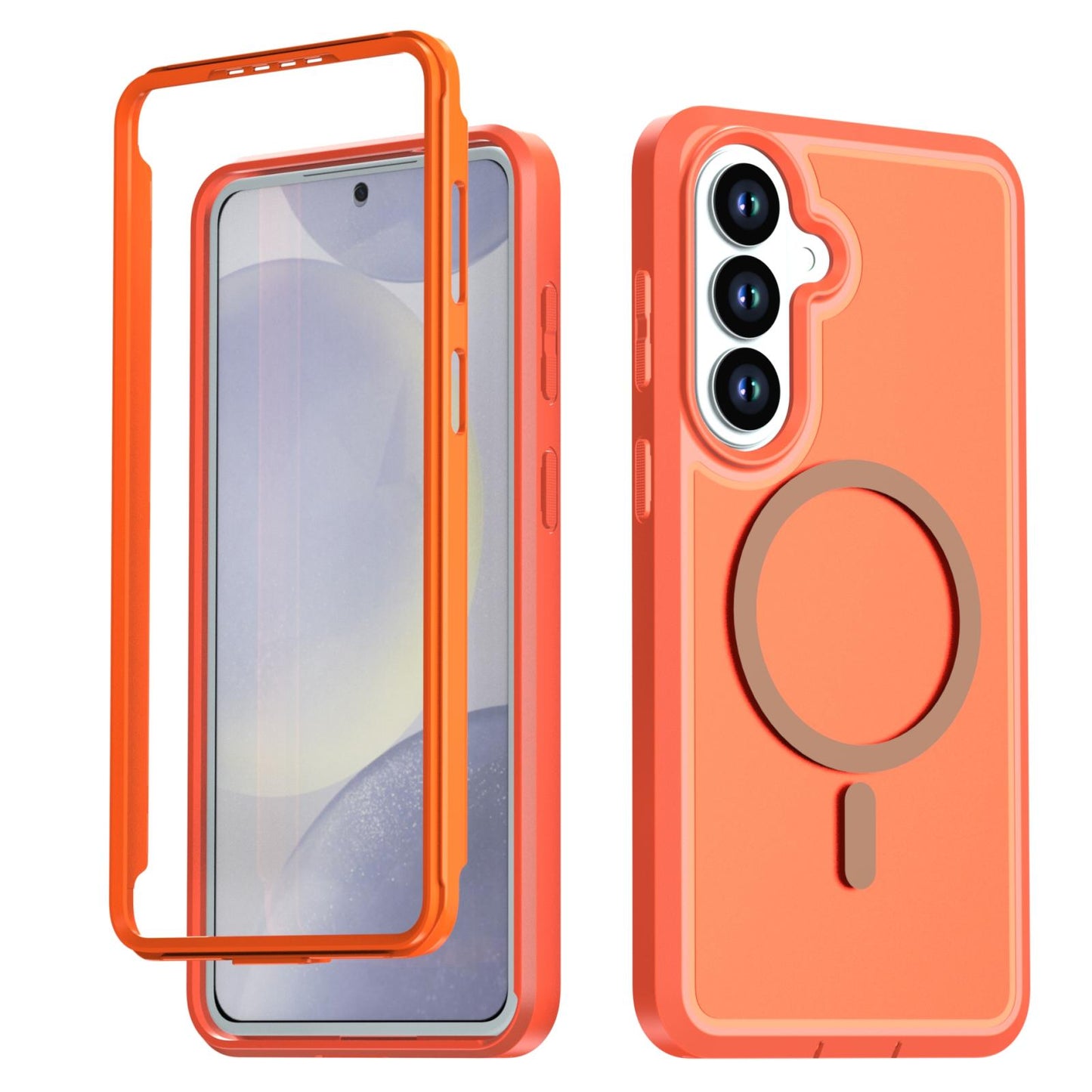 For Galaxy S26 5G Silicone Magnetic Anti-drop Protective Phone Case(Orange)