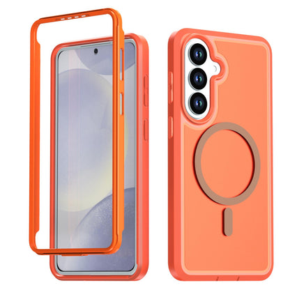 For Galaxy S26 5G Silicone Magnetic Anti-drop Protective Phone Case(Orange)