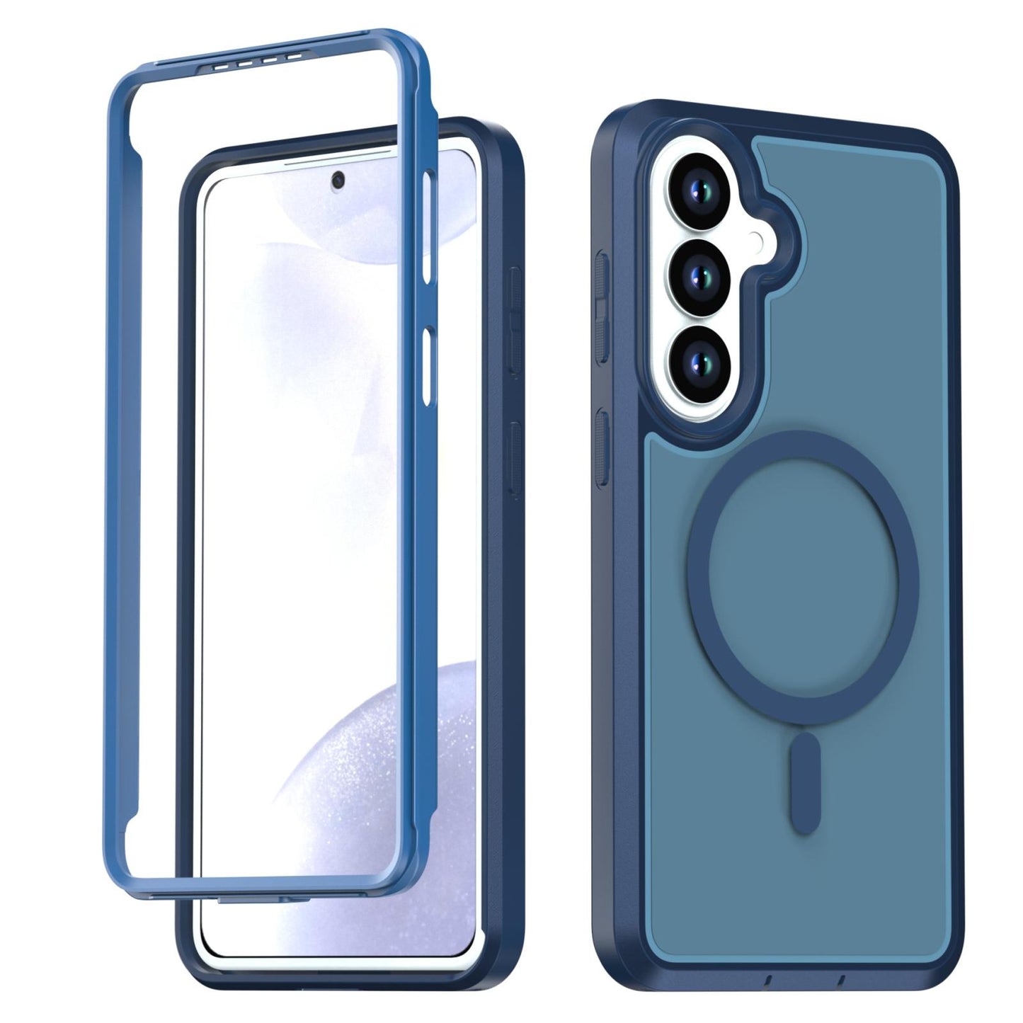 For Galaxy S26 5G Silicone Magnetic Anti-drop Protective Phone Case(Blue)