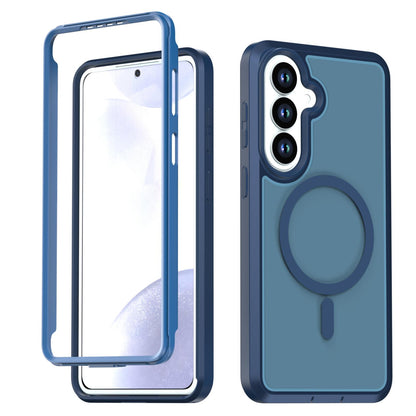 For Galaxy S26 5G Silicone Magnetic Anti-drop Protective Phone Case(Blue)