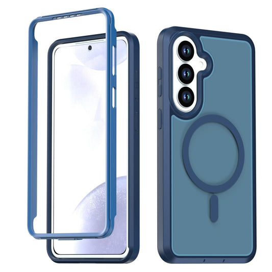 For Galaxy S26 5G Silicone Magnetic Anti-drop Protective Phone Case(Blue)