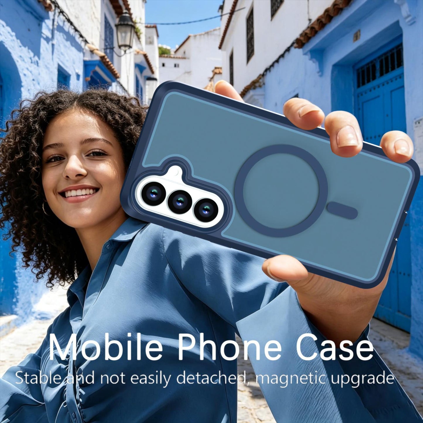 For Galaxy S26 5G Silicone Magnetic Anti-drop Protective Phone Case(Blue)