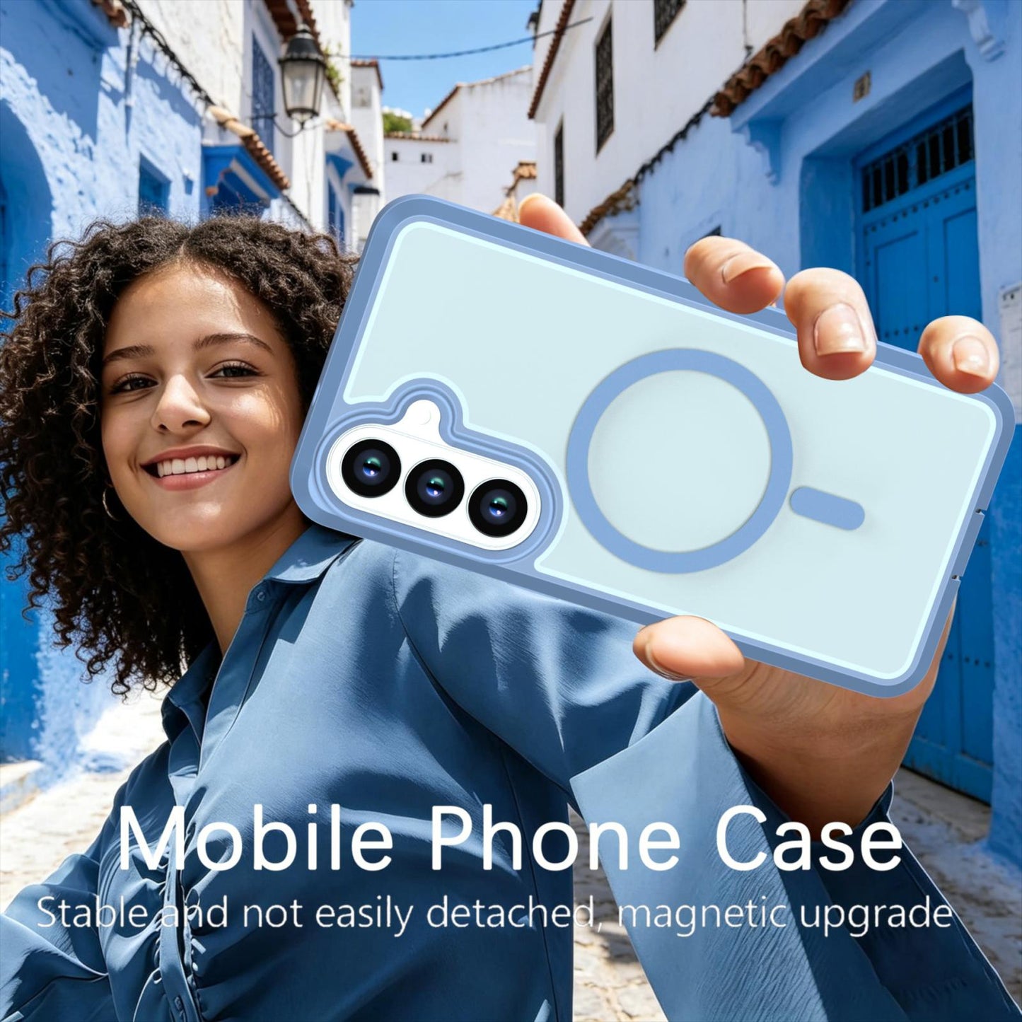 For Galaxy S26 5G Silicone Magnetic Anti-drop Protective Phone Case(Light Blue)