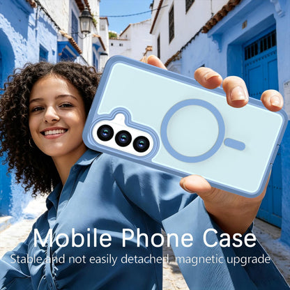 For Galaxy S26 5G Silicone Magnetic Anti-drop Protective Phone Case(Light Blue)
