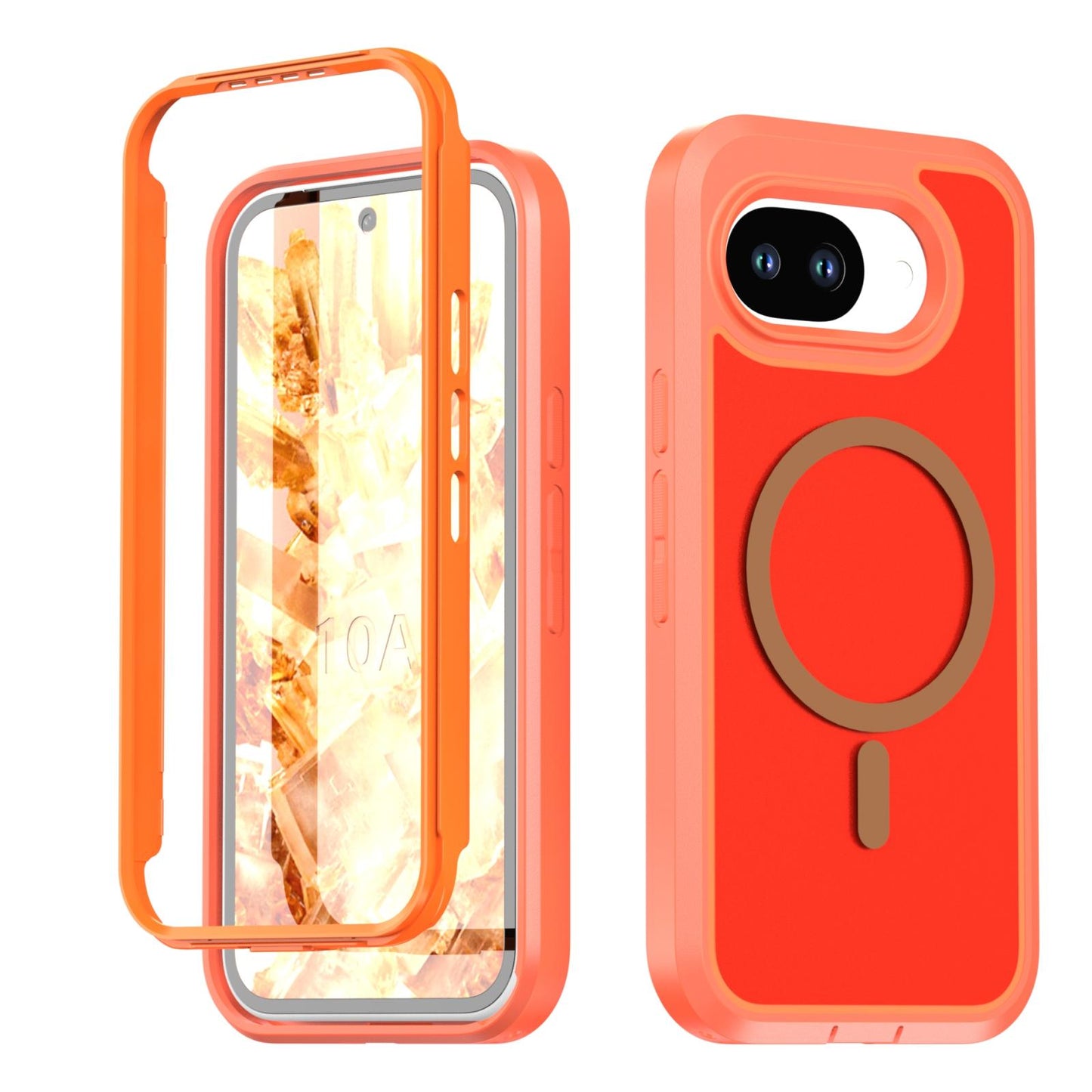 For Google Pixel 10a Silicone Magnetic Anti-drop Protective Phone Case(Orange)