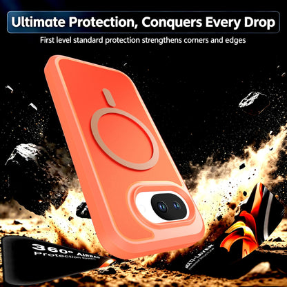 For Google Pixel 10a Silicone Magnetic Anti-drop Protective Phone Case(Orange)