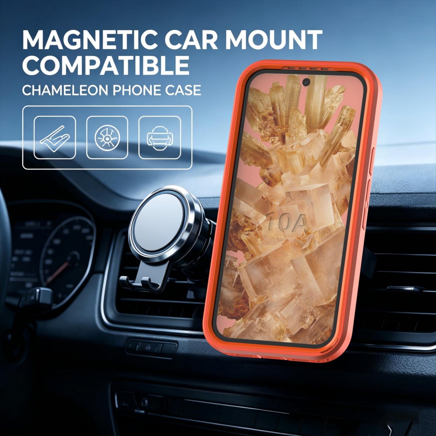 For Google Pixel 10a Silicone Magnetic Anti-drop Protective Phone Case(Orange)