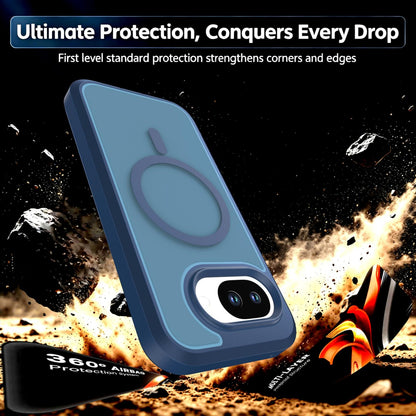 For Google Pixel 10a Silicone Magnetic Anti-drop Protective Phone Case(Blue)