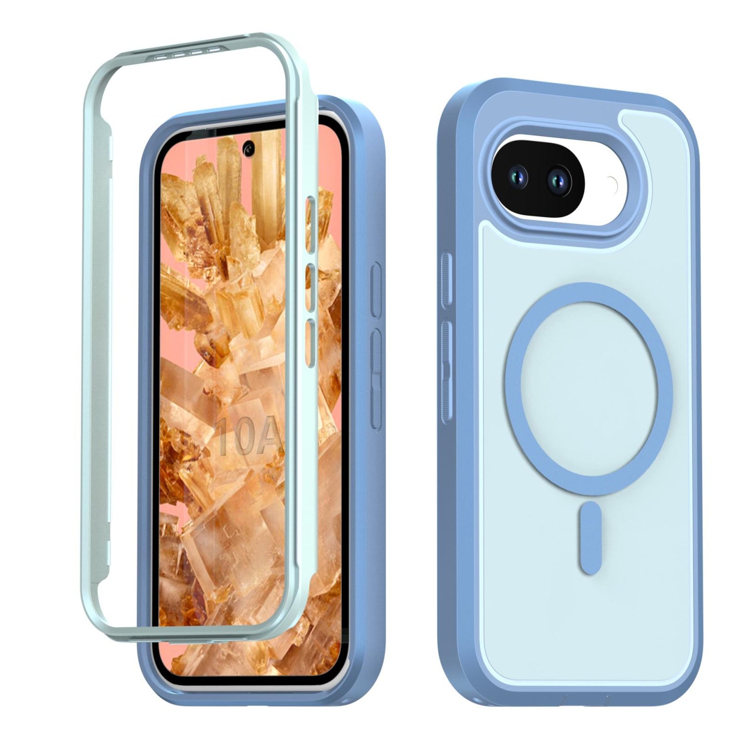 For Google Pixel 10a Silicone Magnetic Anti-drop Protective Phone Case(Light Blue)