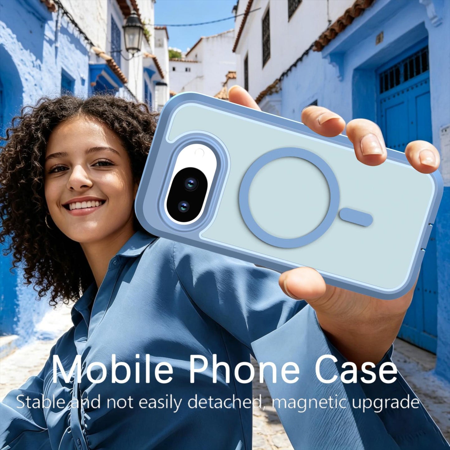 For Google Pixel 10a Silicone Magnetic Anti-drop Protective Phone Case(Light Blue)