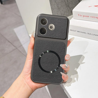 For OPPO A5 Pro 4G / 5G Global Lambskin Series Magnetic Skin Feel Phone Case(Black)