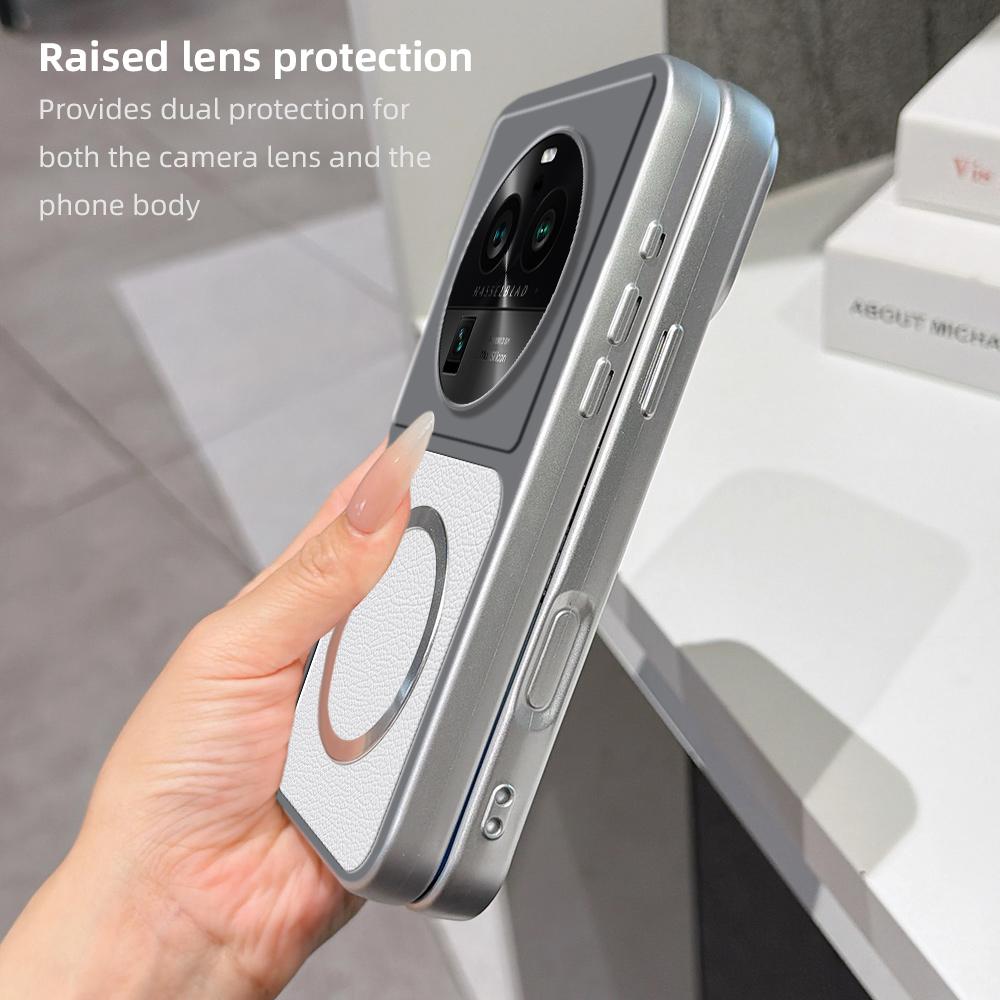 For OPPO Find X6 Pro Lambskin Series Magnetic Skin Feel Phone Case(Silver)
