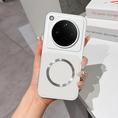 For OPPO Find X8 Lambskin Series Magnetic Skin Feel Phone Case(Silver)