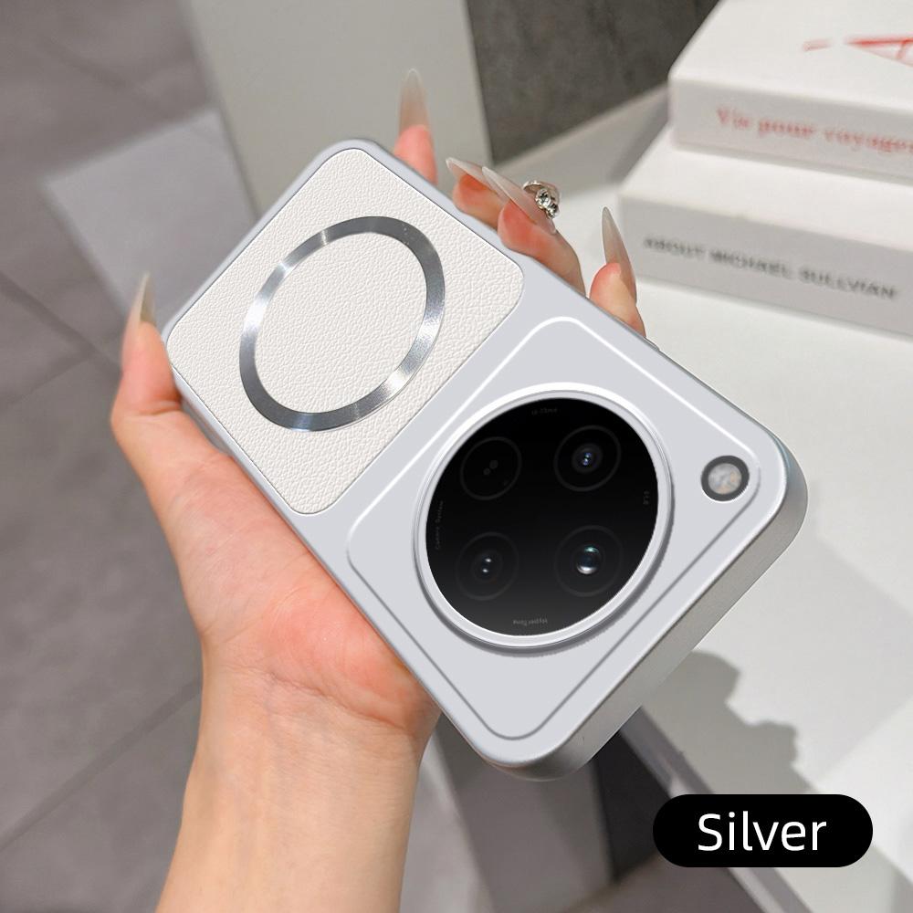 For OPPO Find X8 Lambskin Series Magnetic Skin Feel Phone Case(Silver)