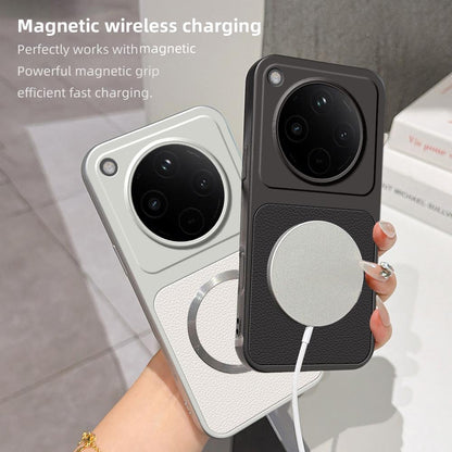 For OPPO Find X8 Lambskin Series Magnetic Skin Feel Phone Case(Silver)