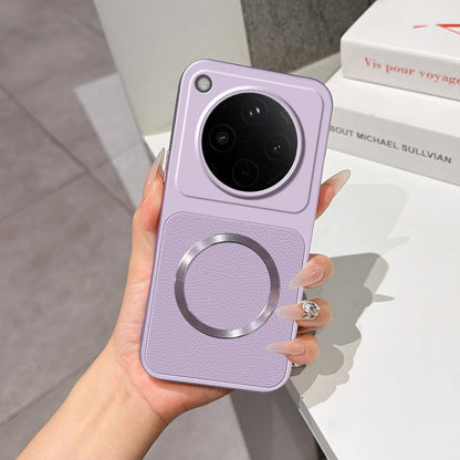 For OPPO Find X8 Lambskin Series Magnetic Skin Feel Phone Case(Purple)