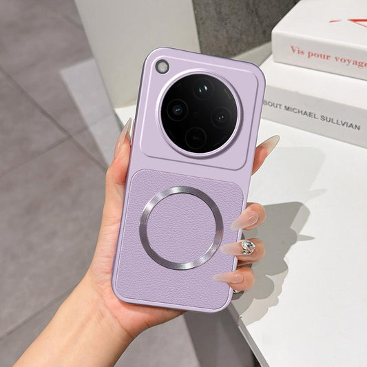 For OPPO Find X8 Lambskin Series Magnetic Skin Feel Phone Case(Purple)