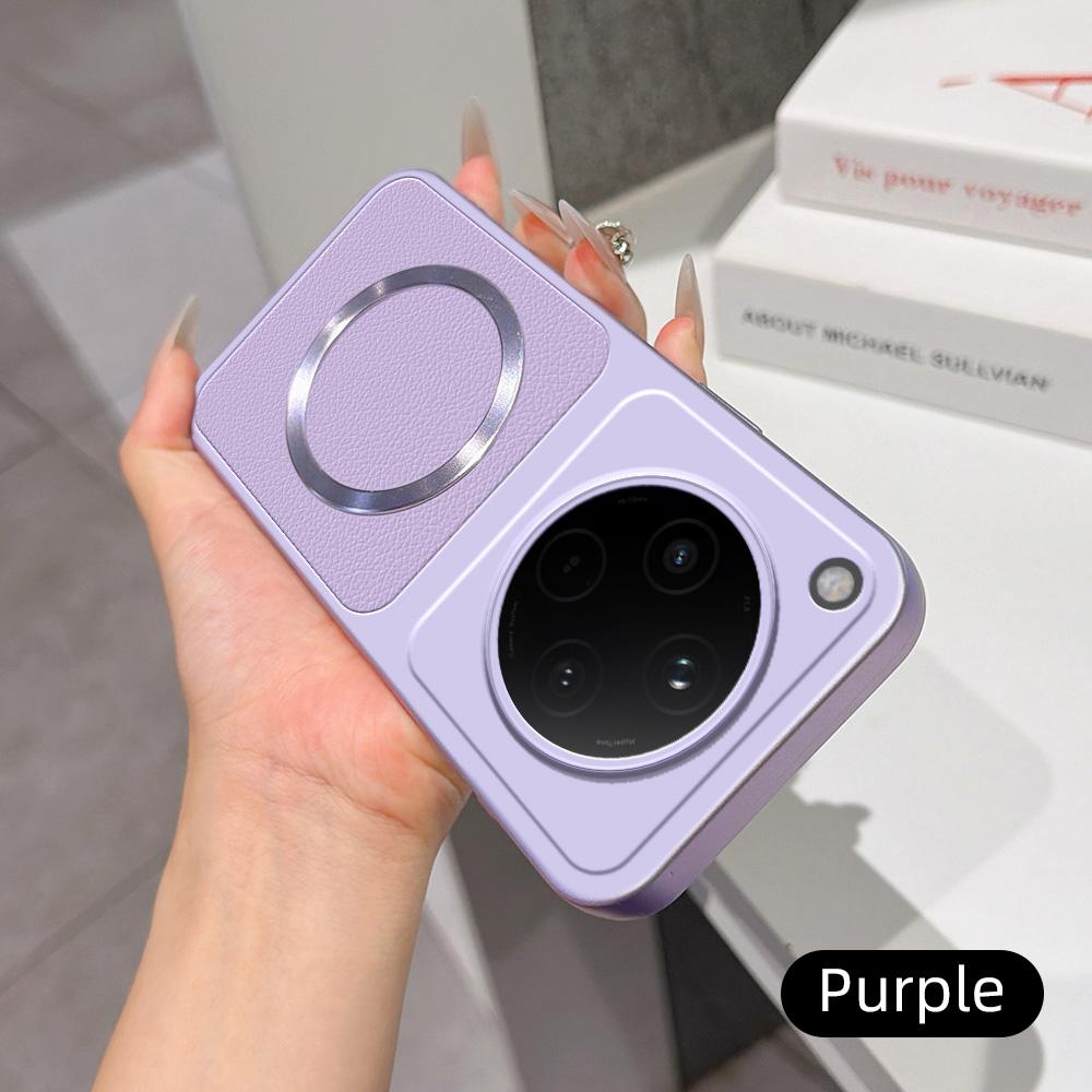 For OPPO Find X8 Lambskin Series Magnetic Skin Feel Phone Case(Purple)