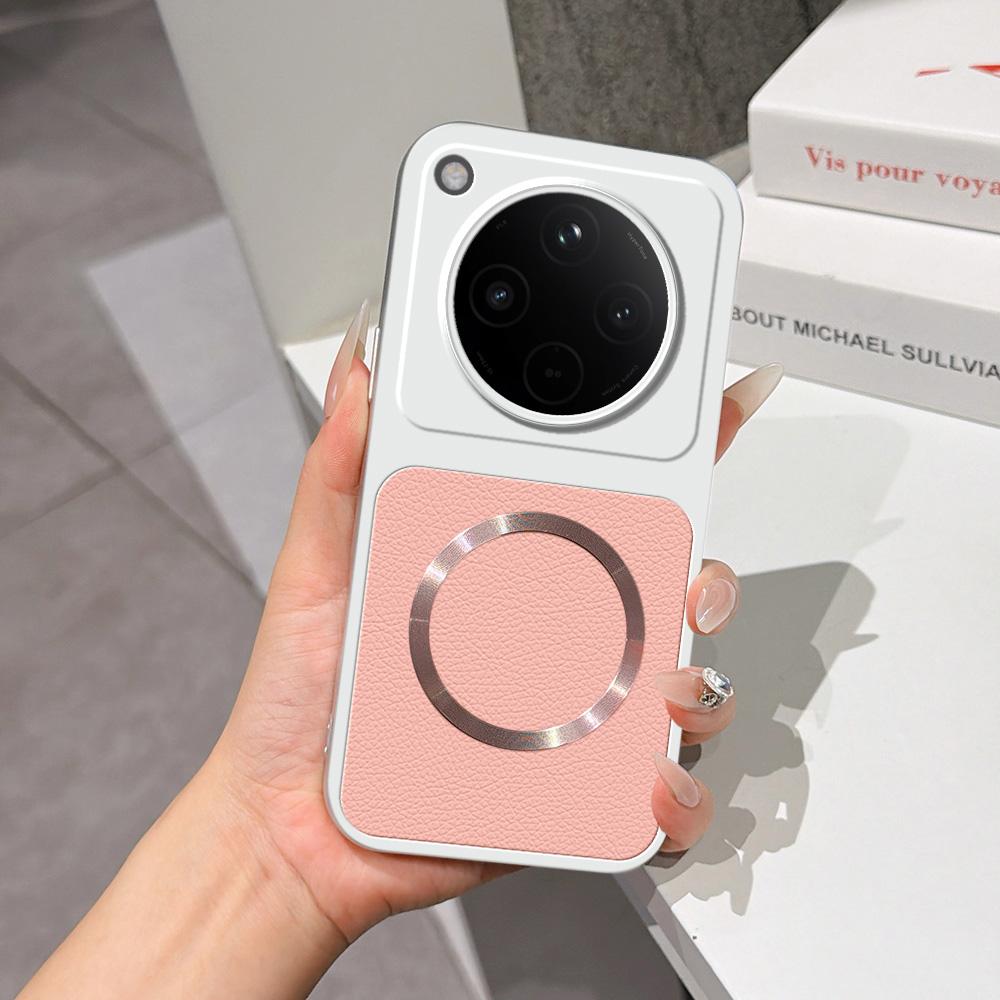 For OPPO Find X8 Lambskin Series Magnetic Skin Feel Phone Case(Pink)