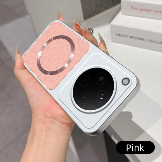 For OPPO Find X8 Lambskin Series Magnetic Skin Feel Phone Case(Pink)