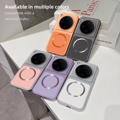 For OPPO Find X8 Pro Lambskin Series Magnetic Skin Feel Phone Case(Pink)