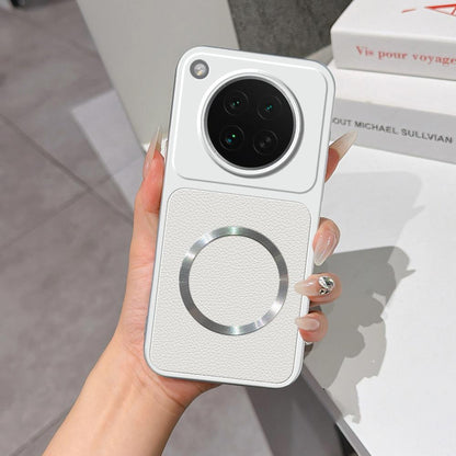 For OPPO Find X8s Lambskin Series Magnetic Skin Feel Phone Case(Silver)
