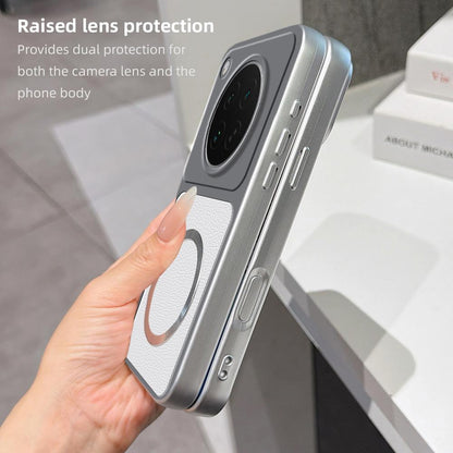 For OPPO Find X8s Lambskin Series Magnetic Skin Feel Phone Case(Silver)