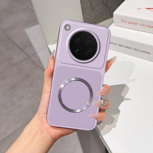 For OPPO Find X8s Lambskin Series Magnetic Skin Feel Phone Case(Purple)