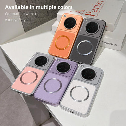 For OPPO Find X8s Lambskin Series Magnetic Skin Feel Phone Case(Purple)