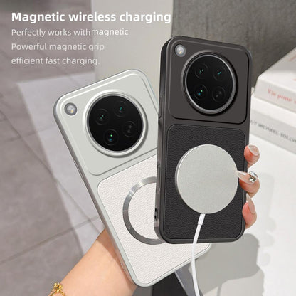 For OPPO Find X8s Lambskin Series Magnetic Skin Feel Phone Case(Purple)