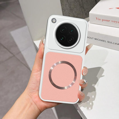 For OPPO Find X8s Lambskin Series Magnetic Skin Feel Phone Case(Pink)