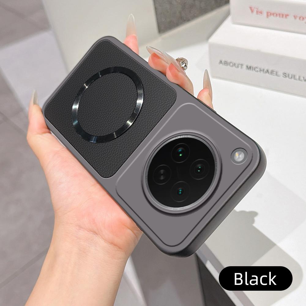 For OPPO Find X8s Lambskin Series Magnetic Skin Feel Phone Case(Black)