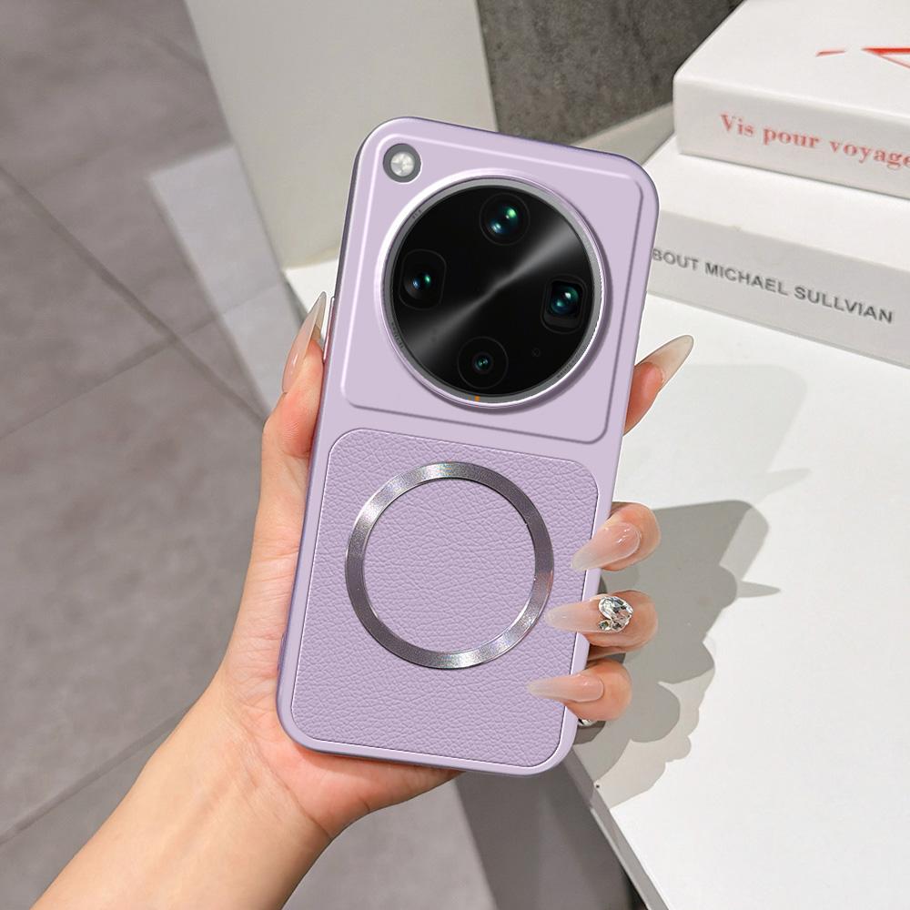 For OPPO Find X8 Ultra Lambskin Series Magnetic Skin Feel Phone Case(Purple)