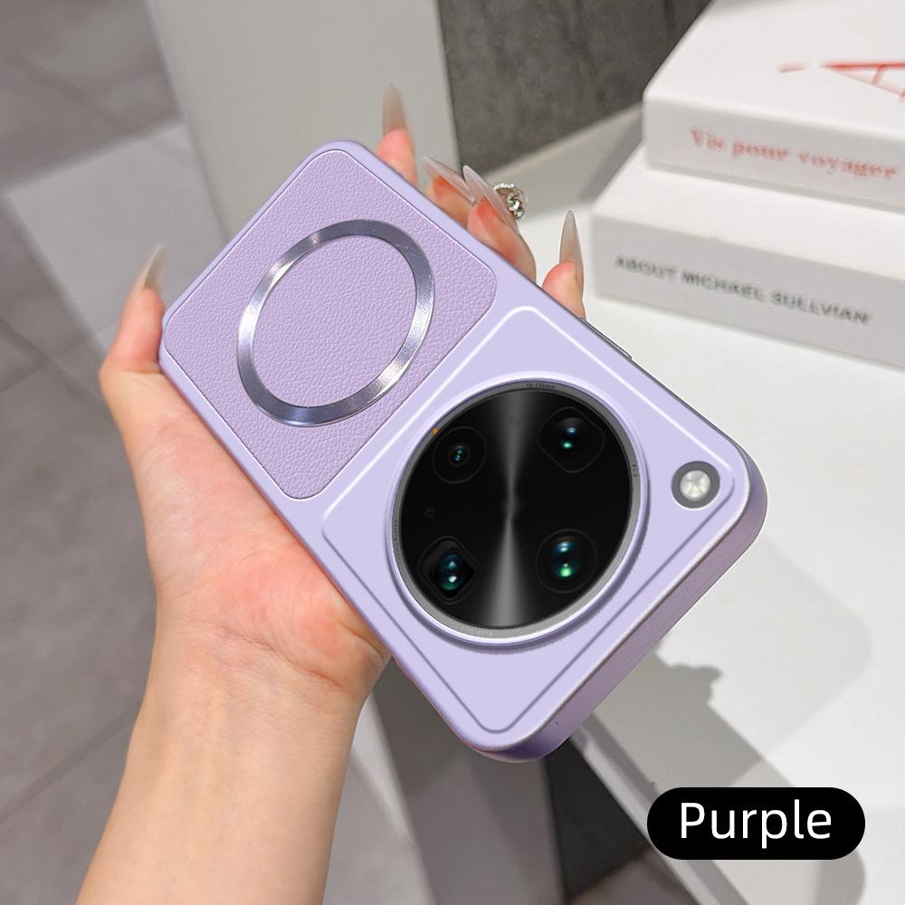For OPPO Find X8 Ultra Lambskin Series Magnetic Skin Feel Phone Case(Purple)