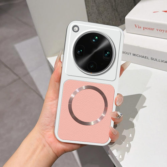 For OPPO Find X8 Ultra Lambskin Series Magnetic Skin Feel Phone Case(Pink)