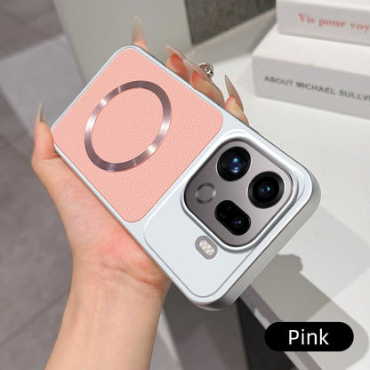 For OPPO Find X9 Pro Lambskin Series Magnetic Skin Feel Phone Case(Pink)