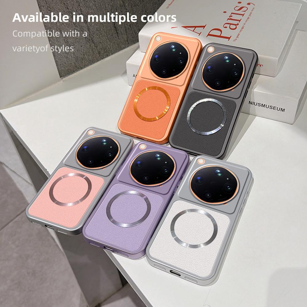 For OPPO Find X9 Ultra 5G Lambskin Series Magnetic Skin Feel Phone Case(Orange)