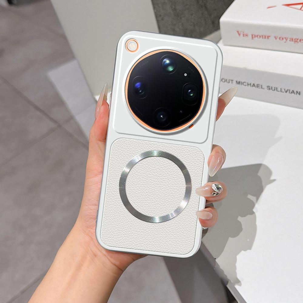 For OPPO Find X9 Ultra 5G Lambskin Series Magnetic Skin Feel Phone Case(Silver)