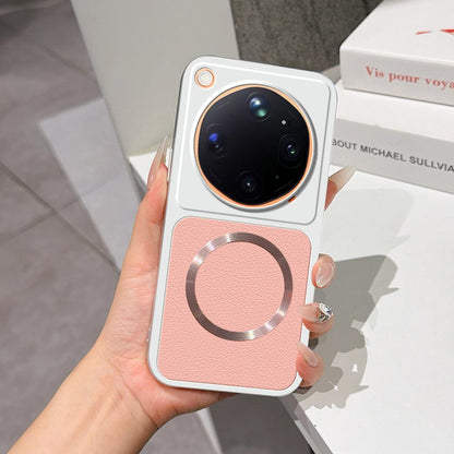 For OPPO Find X9 Ultra 5G Lambskin Series Magnetic Skin Feel Phone Case(Pink)