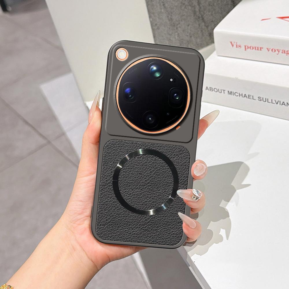 For OPPO Find X9 Ultra 5G Lambskin Series Magnetic Skin Feel Phone Case(Black)