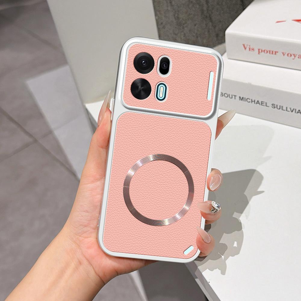 For OPPO K15 Pro 5G Lambskin Series Magnetic Skin Feel Phone Case(Pink)