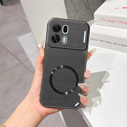 For OPPO K15 Pro 5G Lambskin Series Magnetic Skin Feel Phone Case(Black)