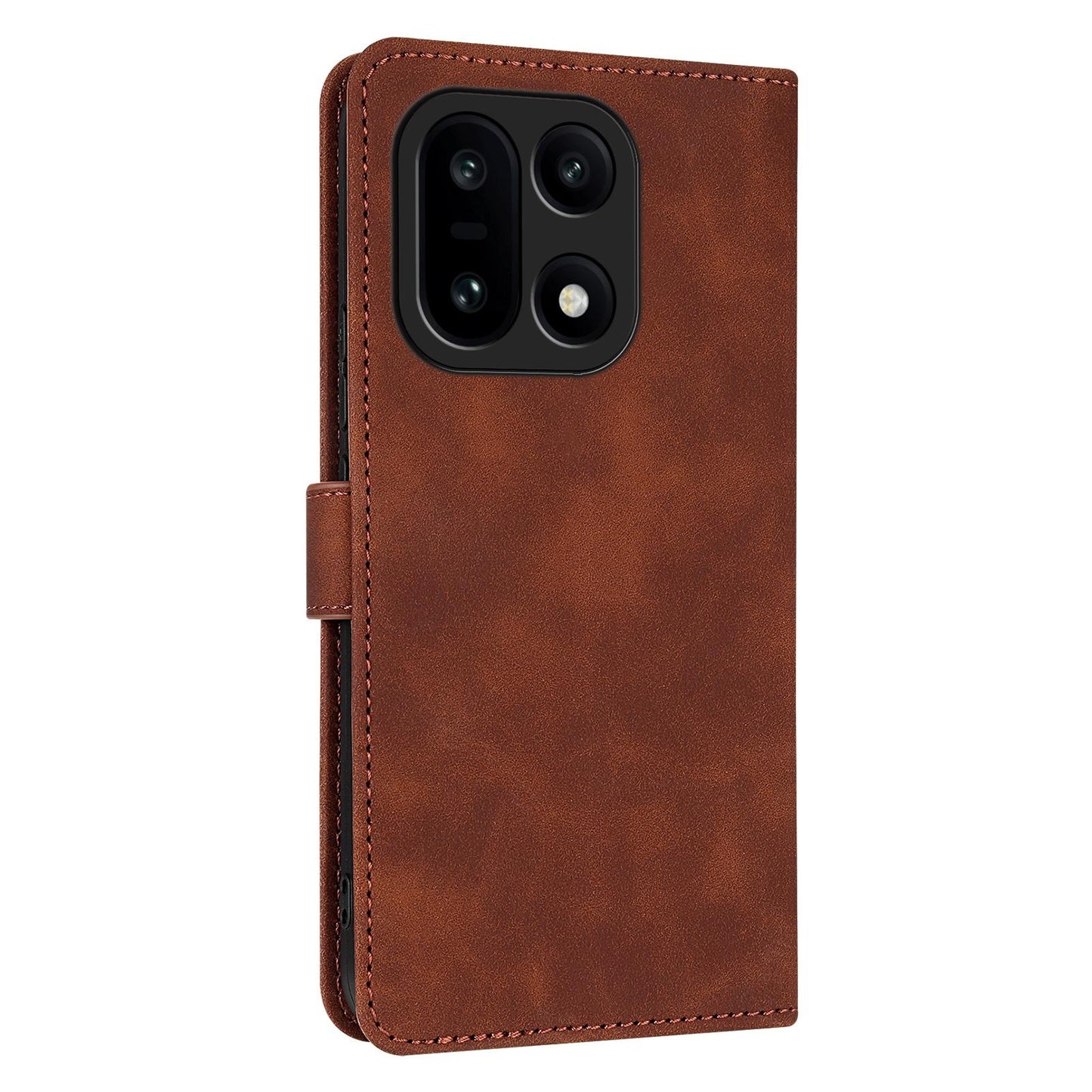 For OnePlus 15 AZNS Skin Feel Calf Texture Flip Leather Phone Case(Brown)